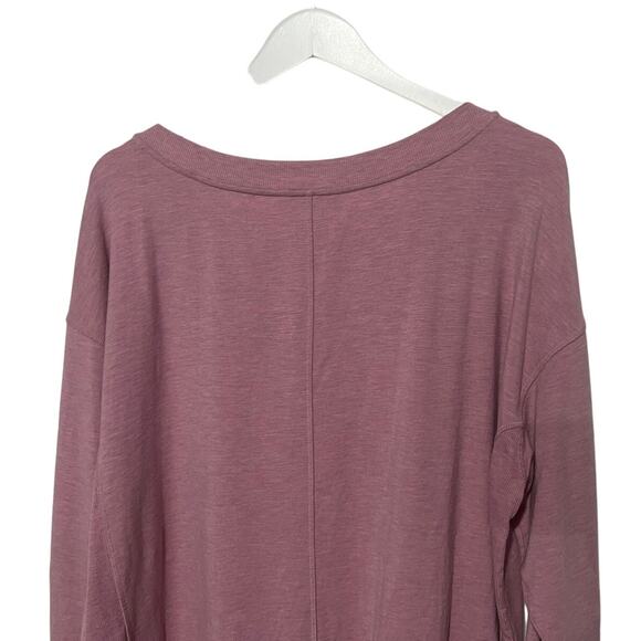 Garnet Hill Tencel Stretch Pullover Sweatshirt Tunic Top Size Large Pink Soft - Picture 7 of 12